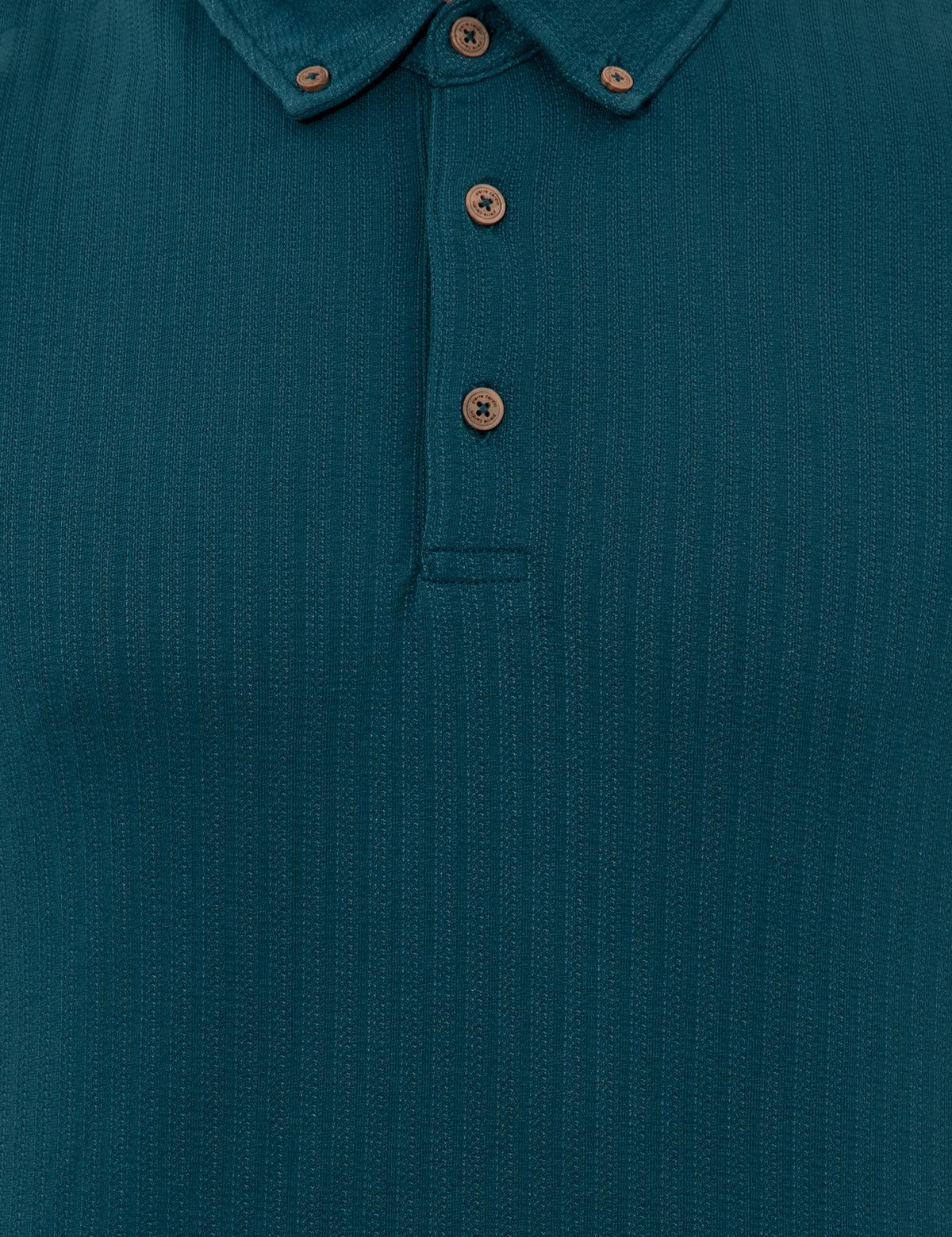 Zümrüt Yeşili Slim Fit Polo Yaka T-Shirt - 50249870019