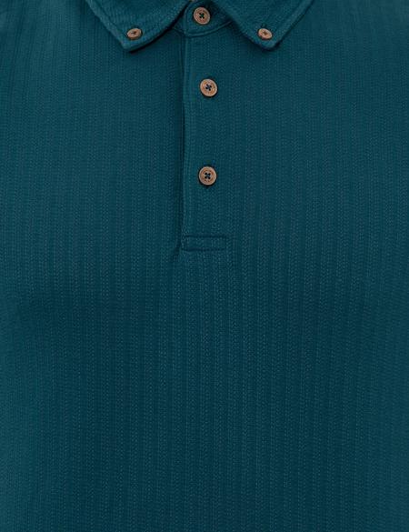 Zümrüt Yeşili Slim Fit Polo Yaka T-Shirt - 50249870019