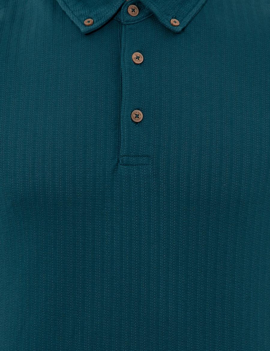Zümrüt Yeşili Slim Fit Polo Yaka T-Shirt