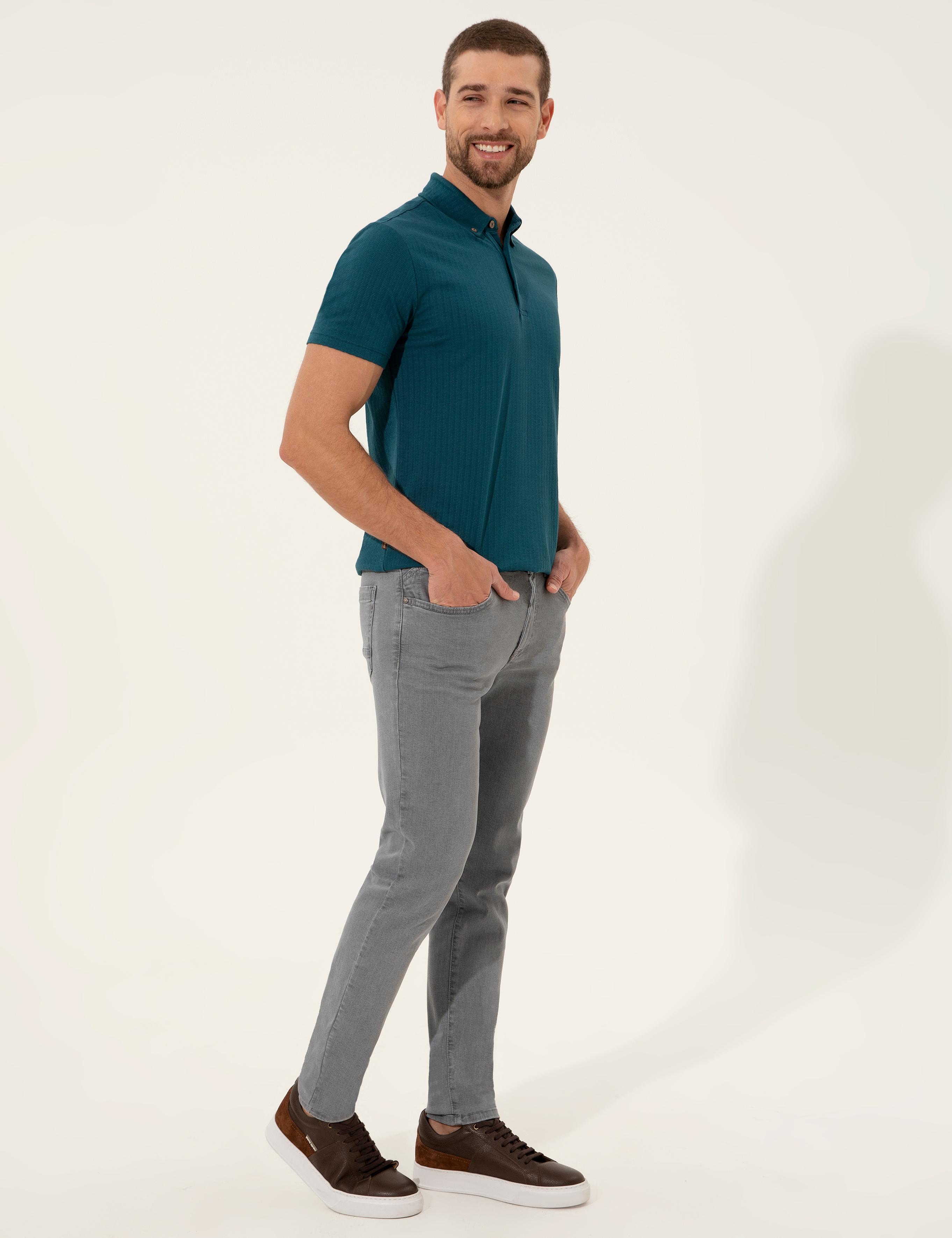 Zümrüt Yeşili Slim Fit Polo Yaka T-Shirt