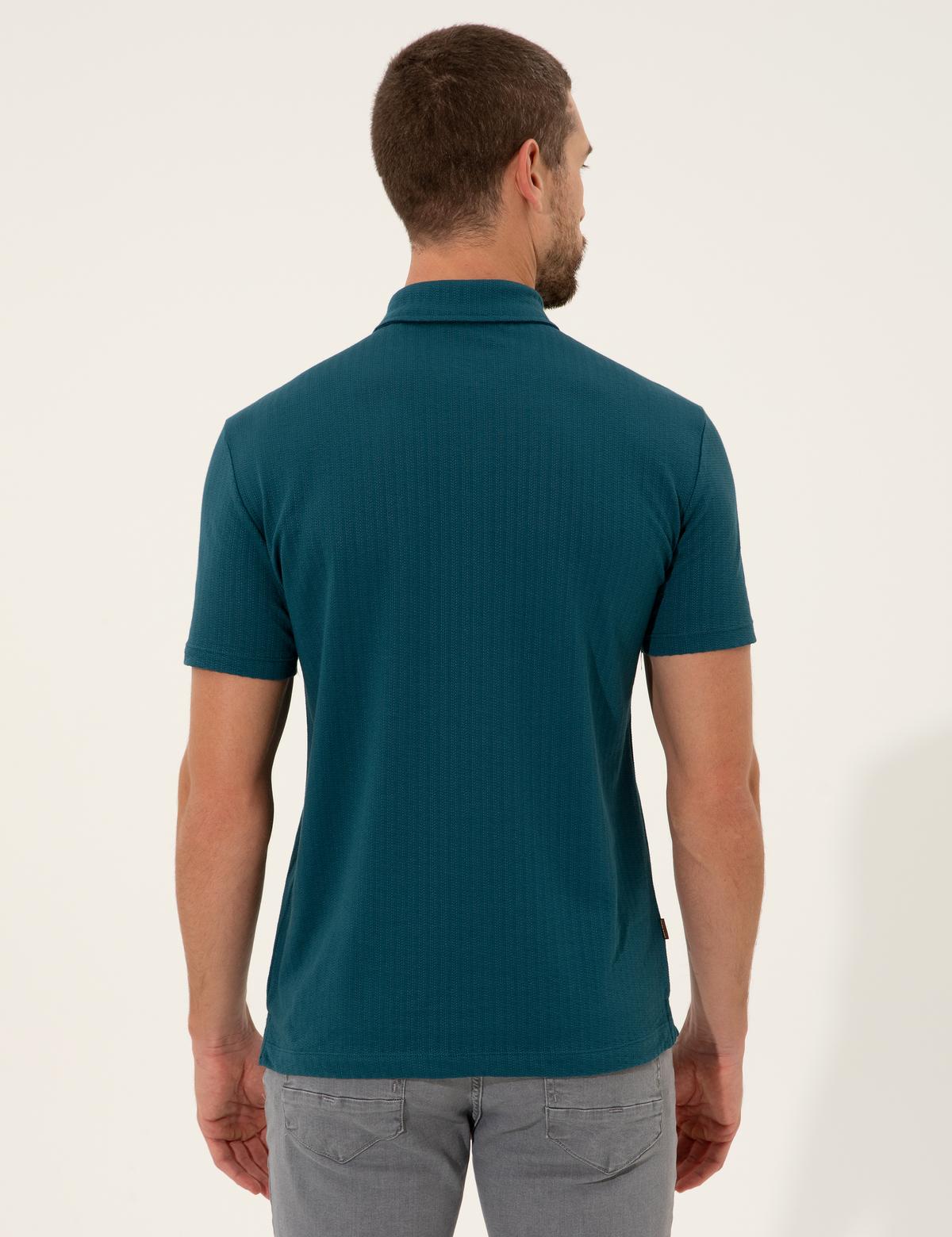 Zümrüt Yeşili Slim Fit Polo Yaka T-Shirt - 50249870019