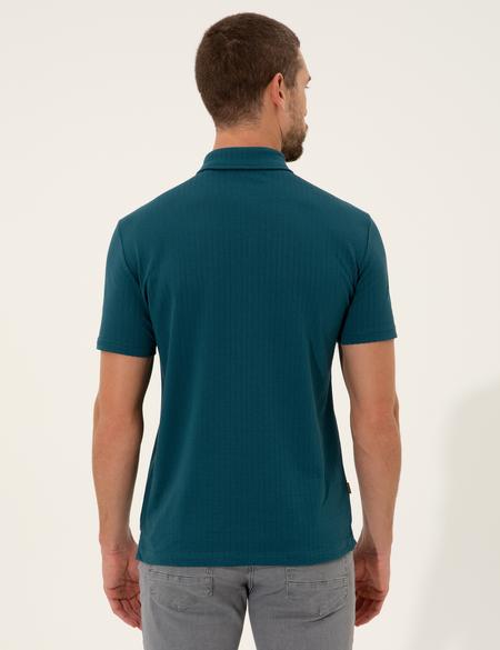 Zümrüt Yeşili Slim Fit Polo Yaka T-Shirt - 50249870019