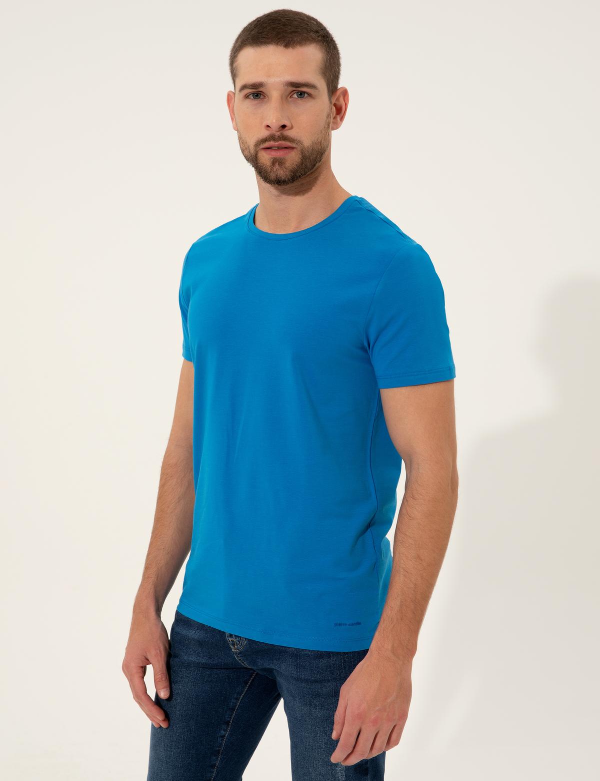 Mavi Slim Fit Bisiklet Yaka Basic Tişört