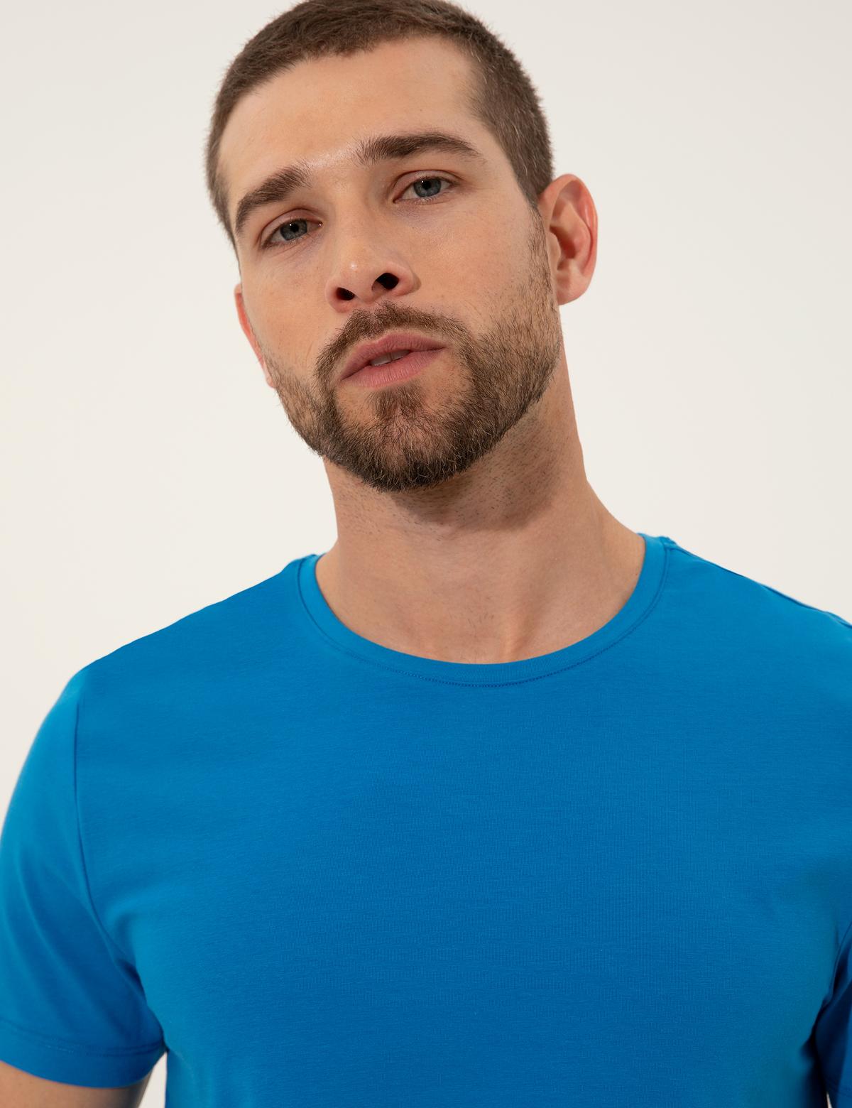 Mavi Slim Fit Bisiklet Yaka Basic Tişört - 50251739032