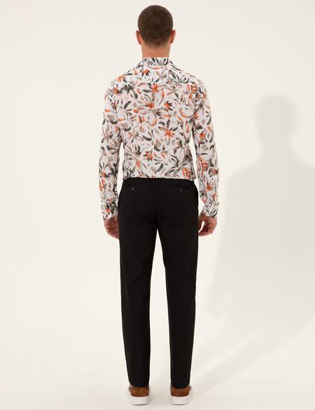 Siyah Regular Fit Kanvas Pantolon - 50251035110