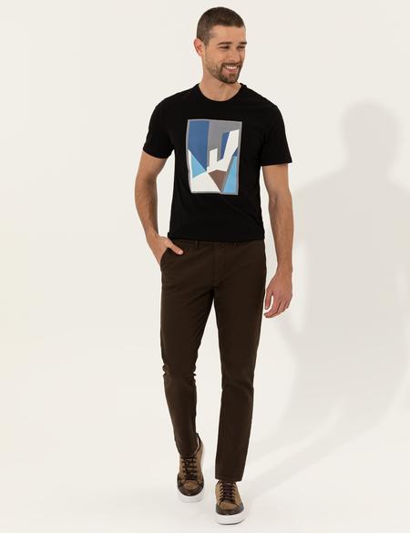 Kahverengi Slim Fit Kanvas Pantolon - 50251525047