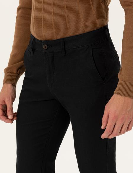 Siyah Slim Fit Kanvas Pantolon - 50251525149