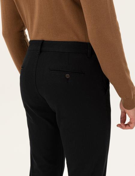 Siyah Slim Fit Kanvas Pantolon - 50251525149