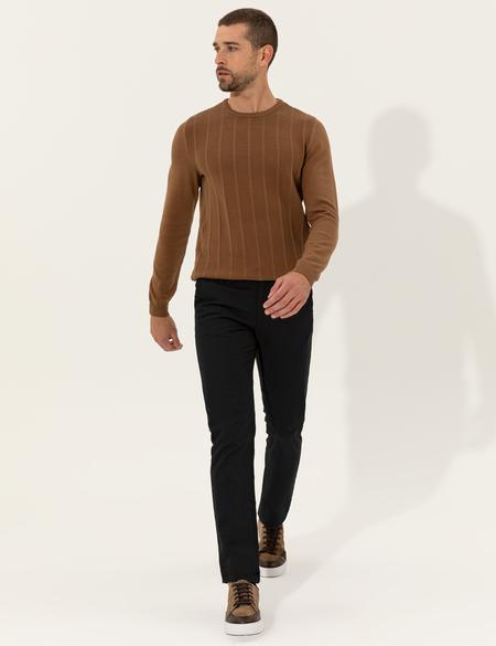 Siyah Slim Fit Kanvas Pantolon - 50251525149