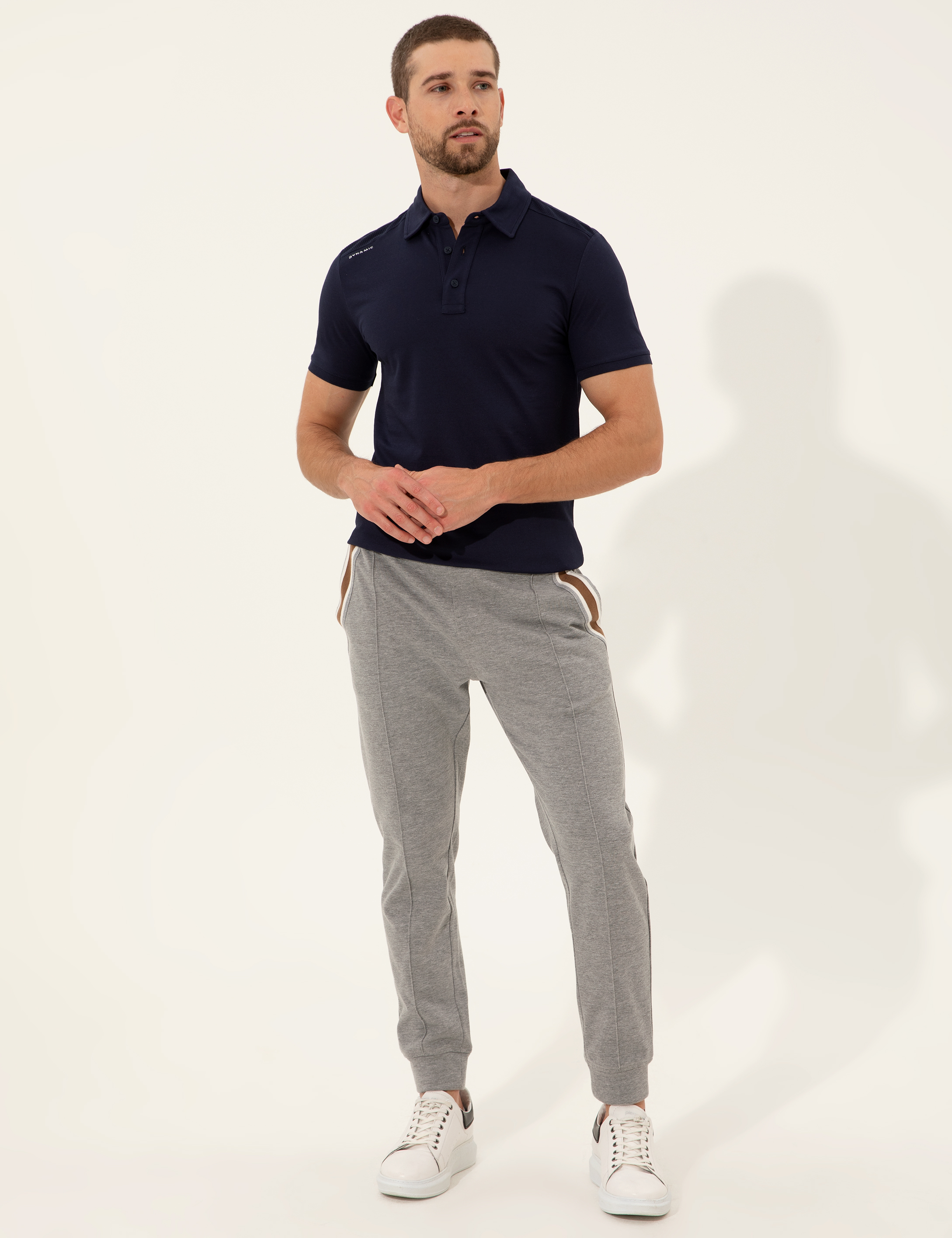 Lacivert Slim Fit Polo Yaka Tişört - Image 4