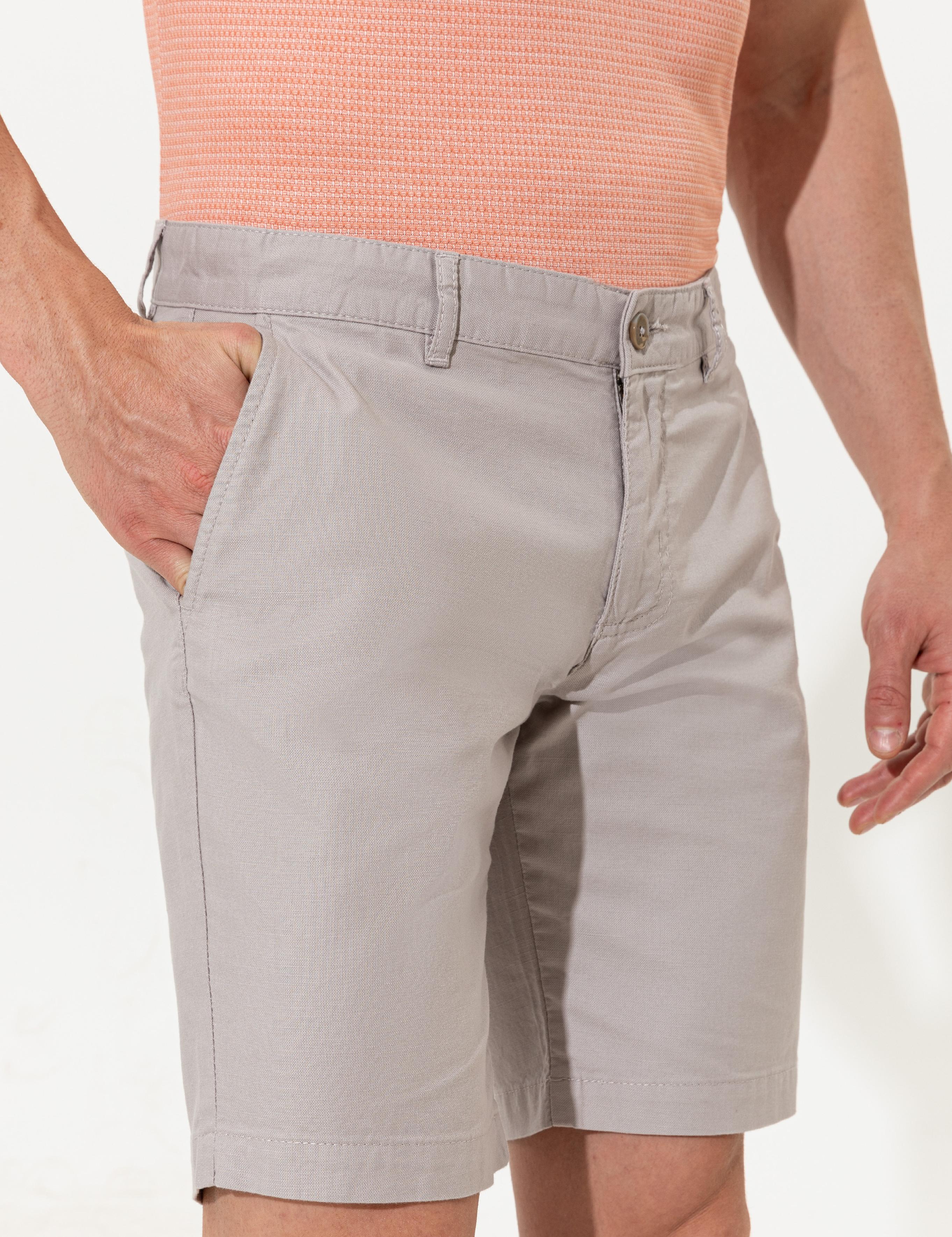 Gri Regular Fit Bermuda Şort