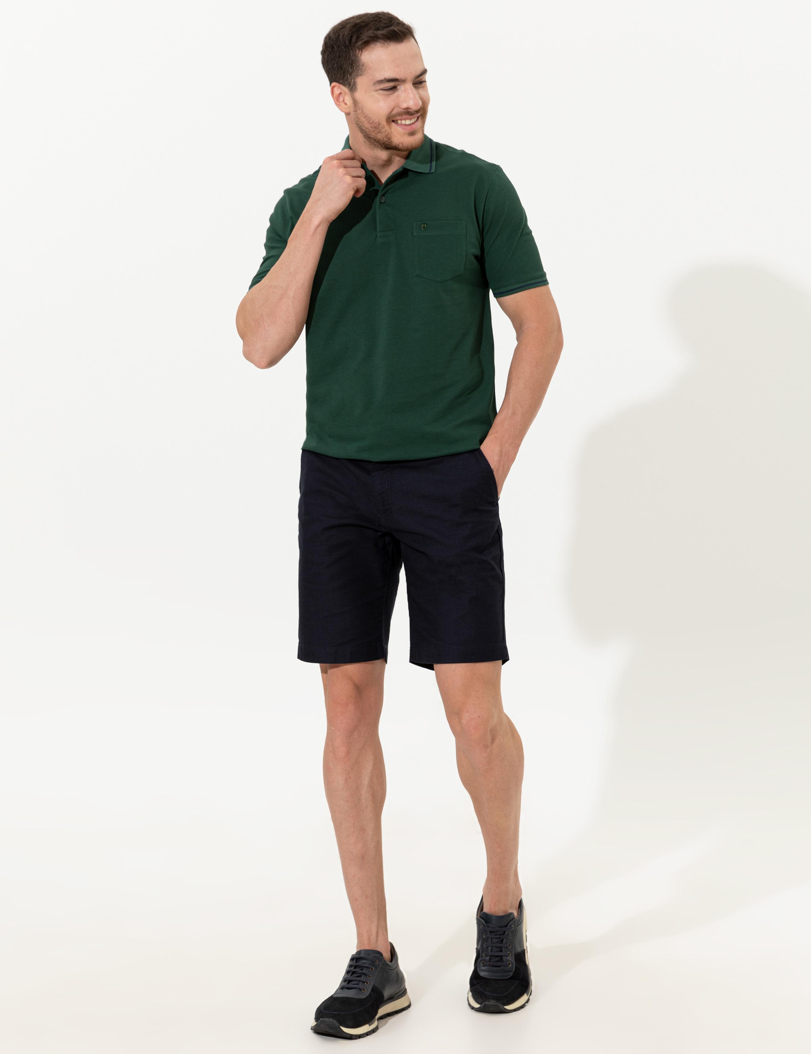 Lacivert Regular Fit Bermuda Şort