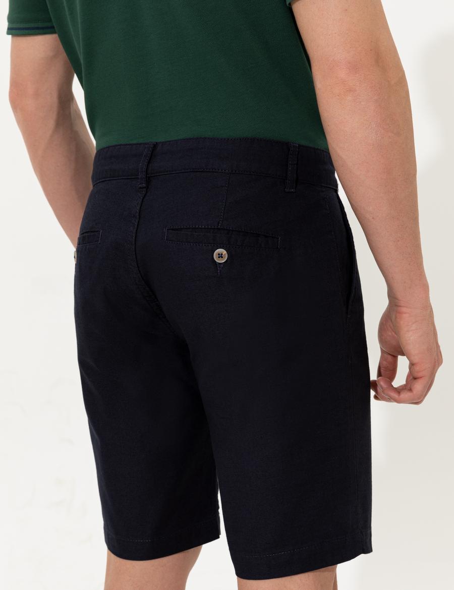 Lacivert Regular Fit Bermuda Şort