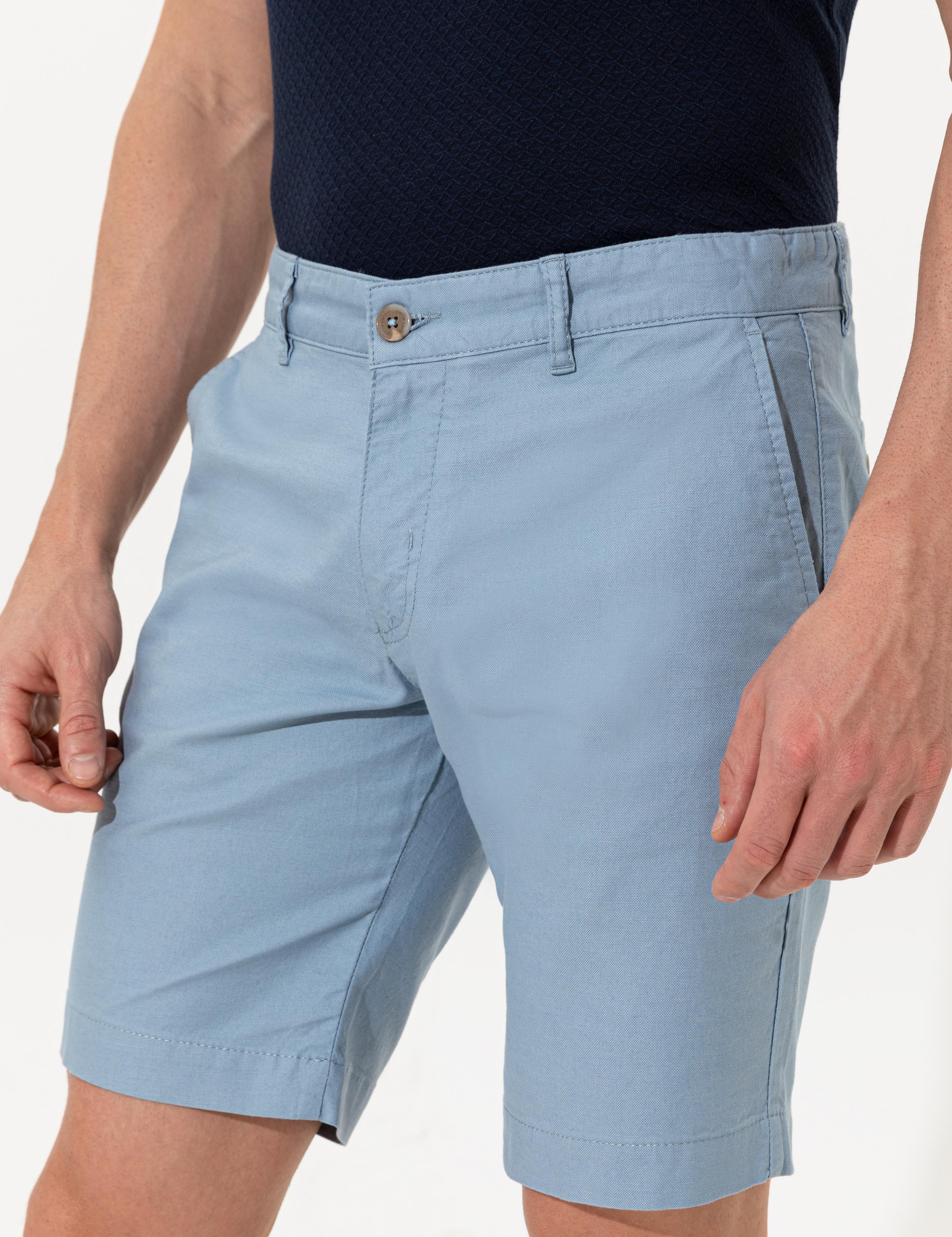 Mavi Regular Fit Bermuda Şort