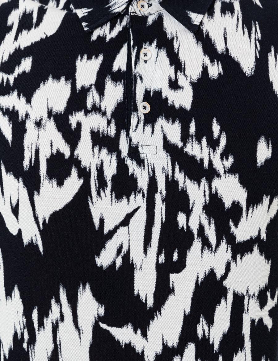 Lacivert Slim Fit Gömlek Yaka Tişört