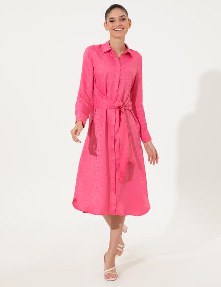 Fuşya Uzunkollu Elbise - 50247500004