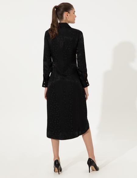 Siyah Dokuma Elbise - 50247500011