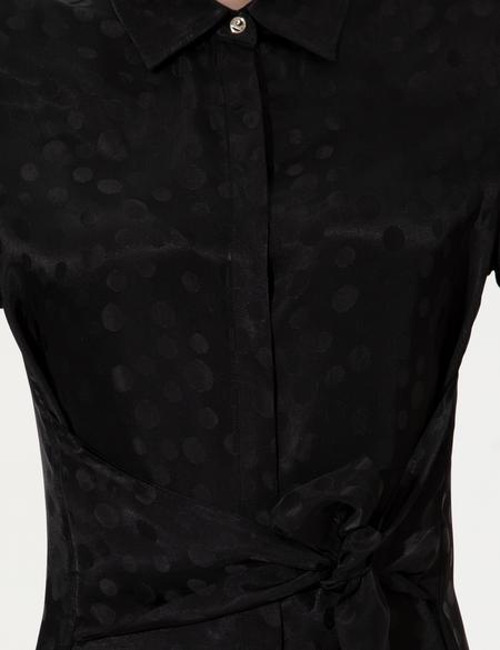 Siyah Dokuma Elbise - 50247500011