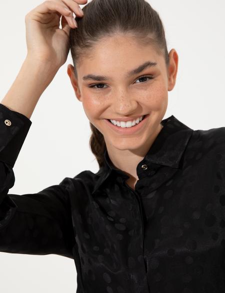 Siyah Dokuma Elbise - 50247500011