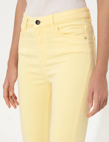 Sarı Skinny Fit Pantolon - 50247908020