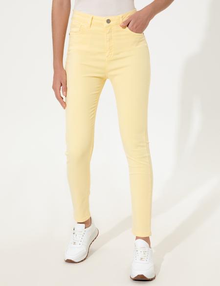 Sarı Skinny Fit Pantolon - 50247908020