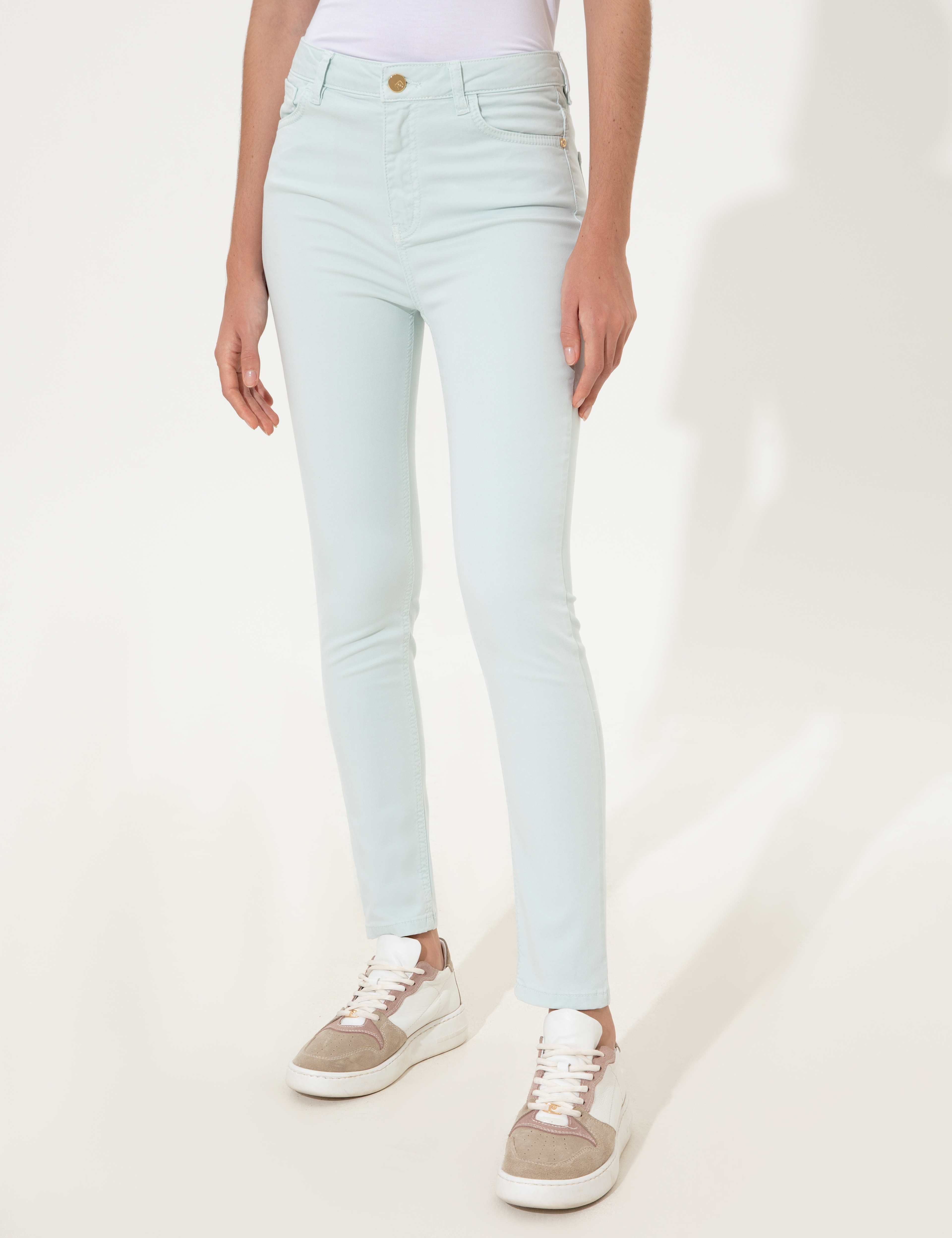 Açık Mavi Skinny Fit Spor Pantolon