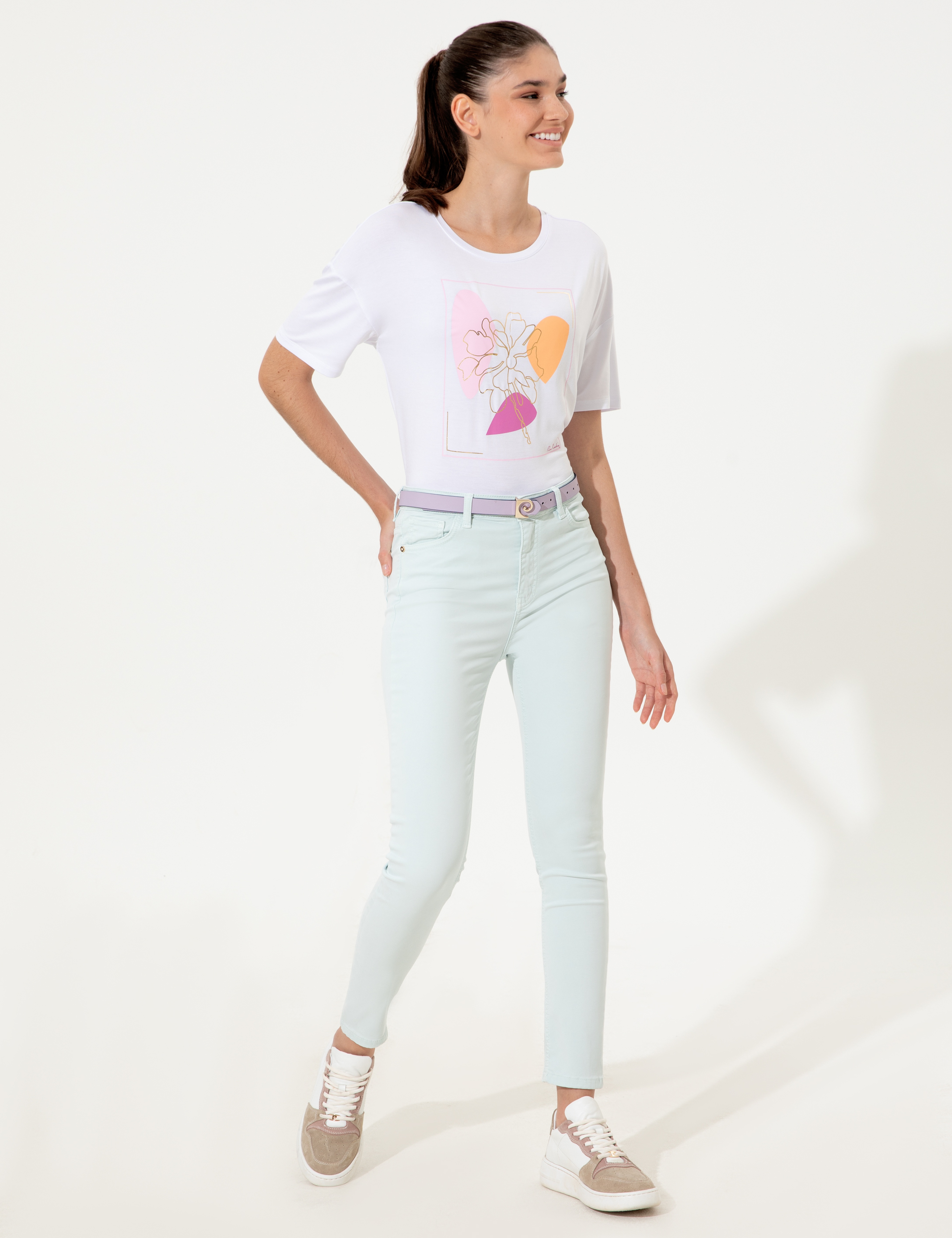 Açık Mavi Skinny Fit Spor Pantolon