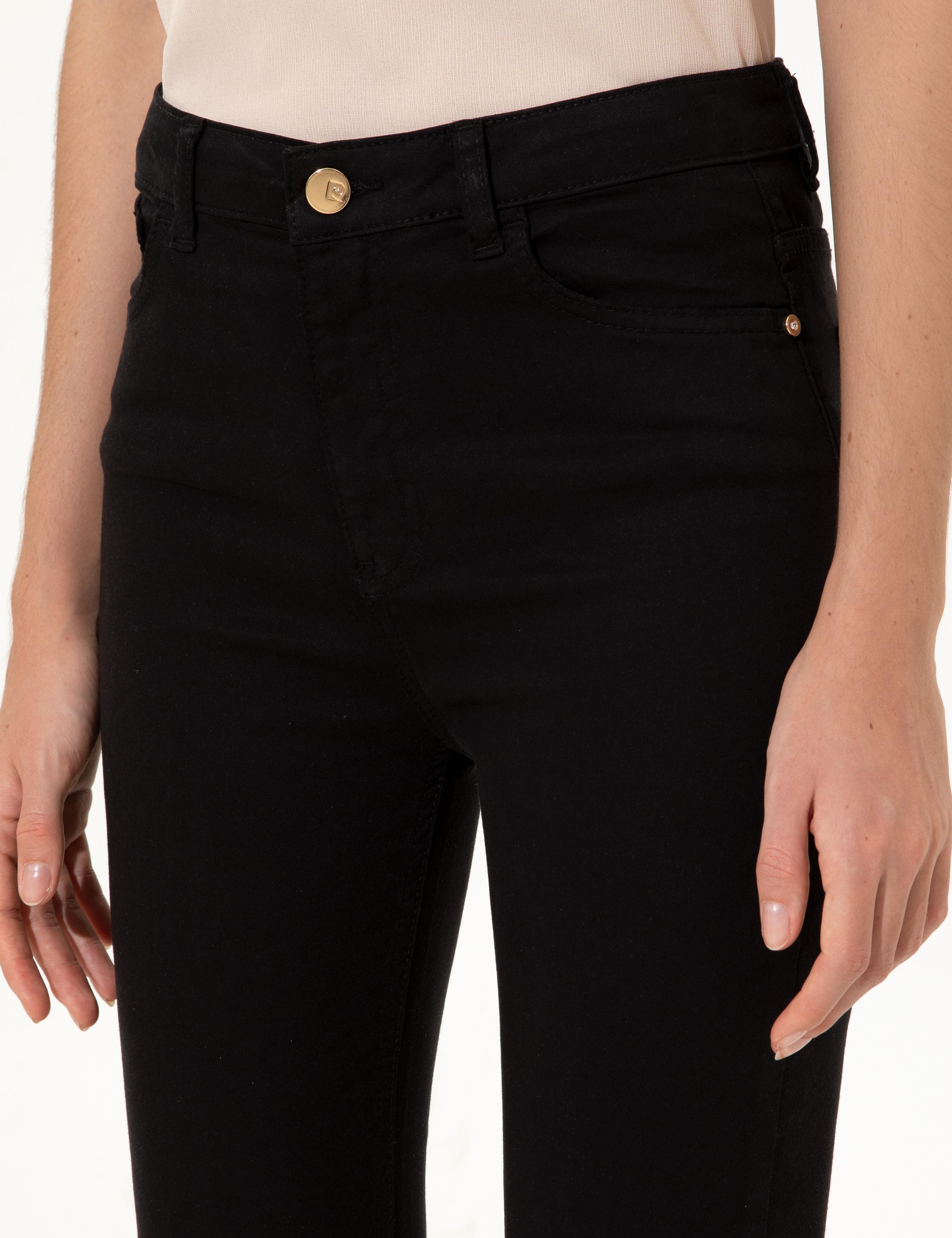 Siyah Skinny Fit Kanvas Pantolon