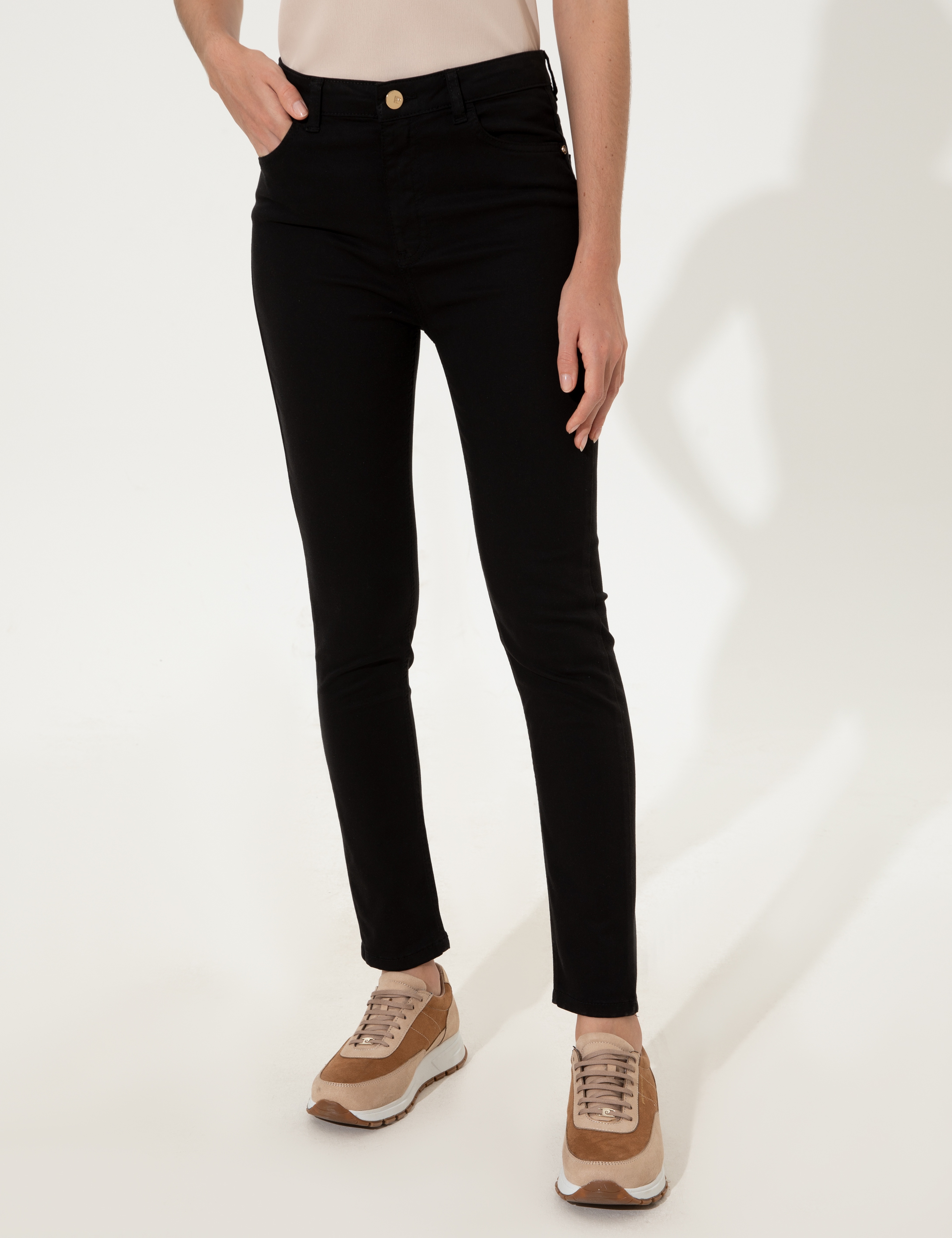 Siyah Skinny Fit Kanvas Pantolon