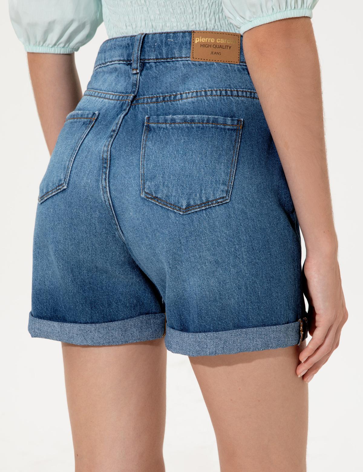 Mavi Rahat Kesim Jean Bermuda Şort - 50251237005