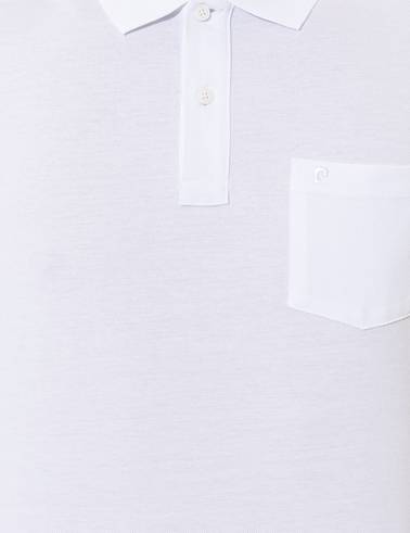 Beyaz Regular Fit %100 Pamuk Düğmeli Polo Yaka Basic Tişört