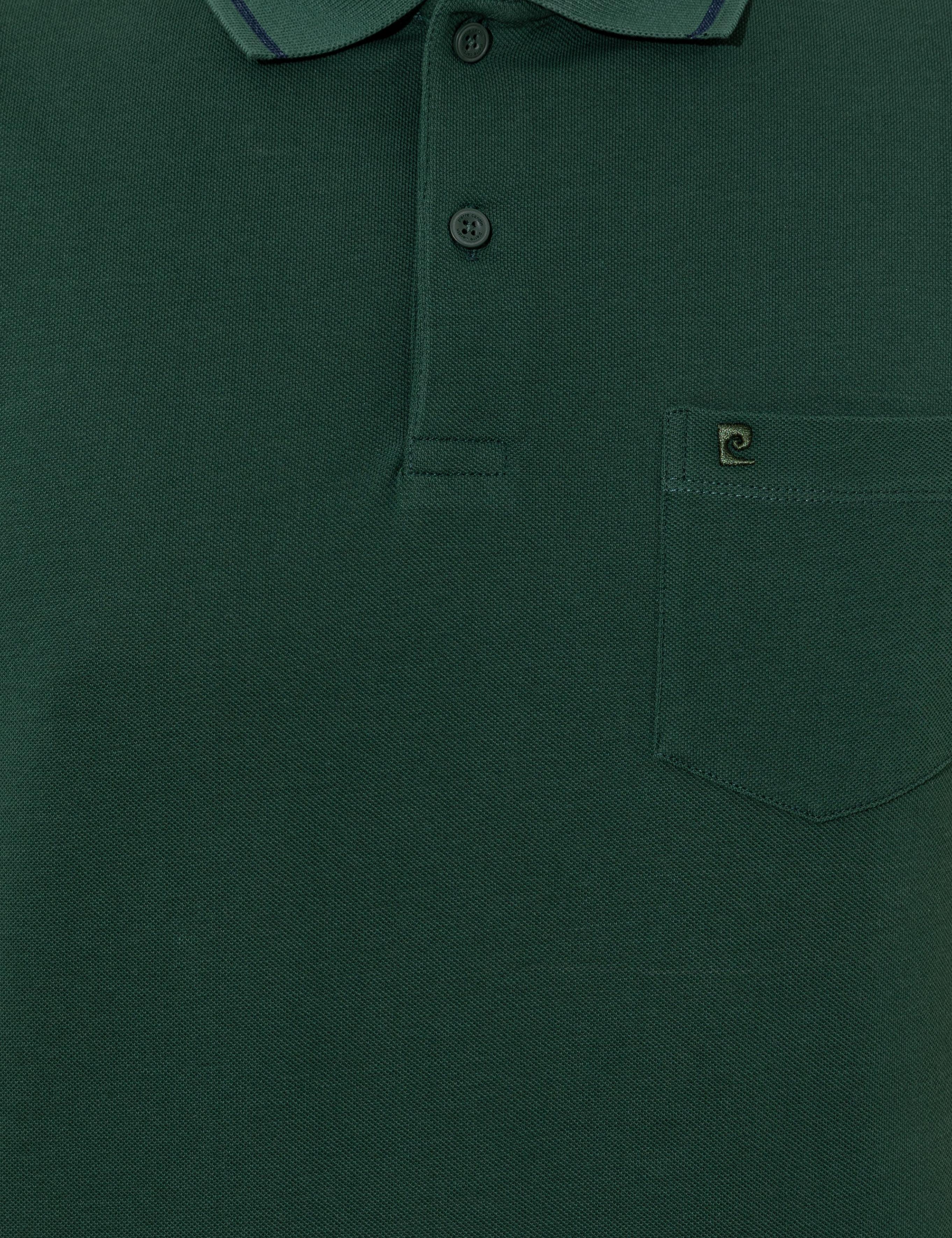 Koyu Yeşil Regular Fit Polo Yaka Basic Tişört