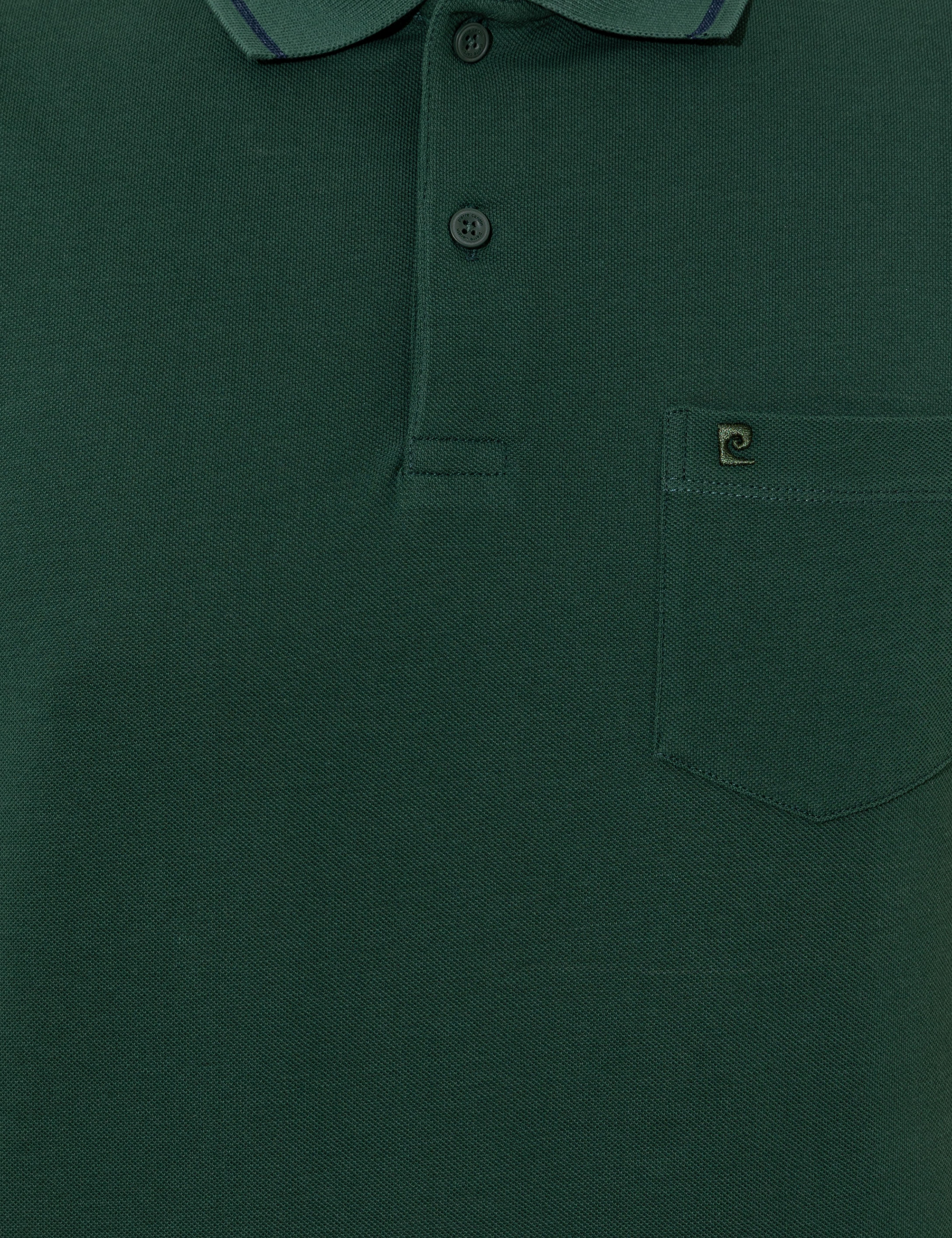 Koyu Yeşil Regular Fit Polo Yaka Basic Tişört - Image 6