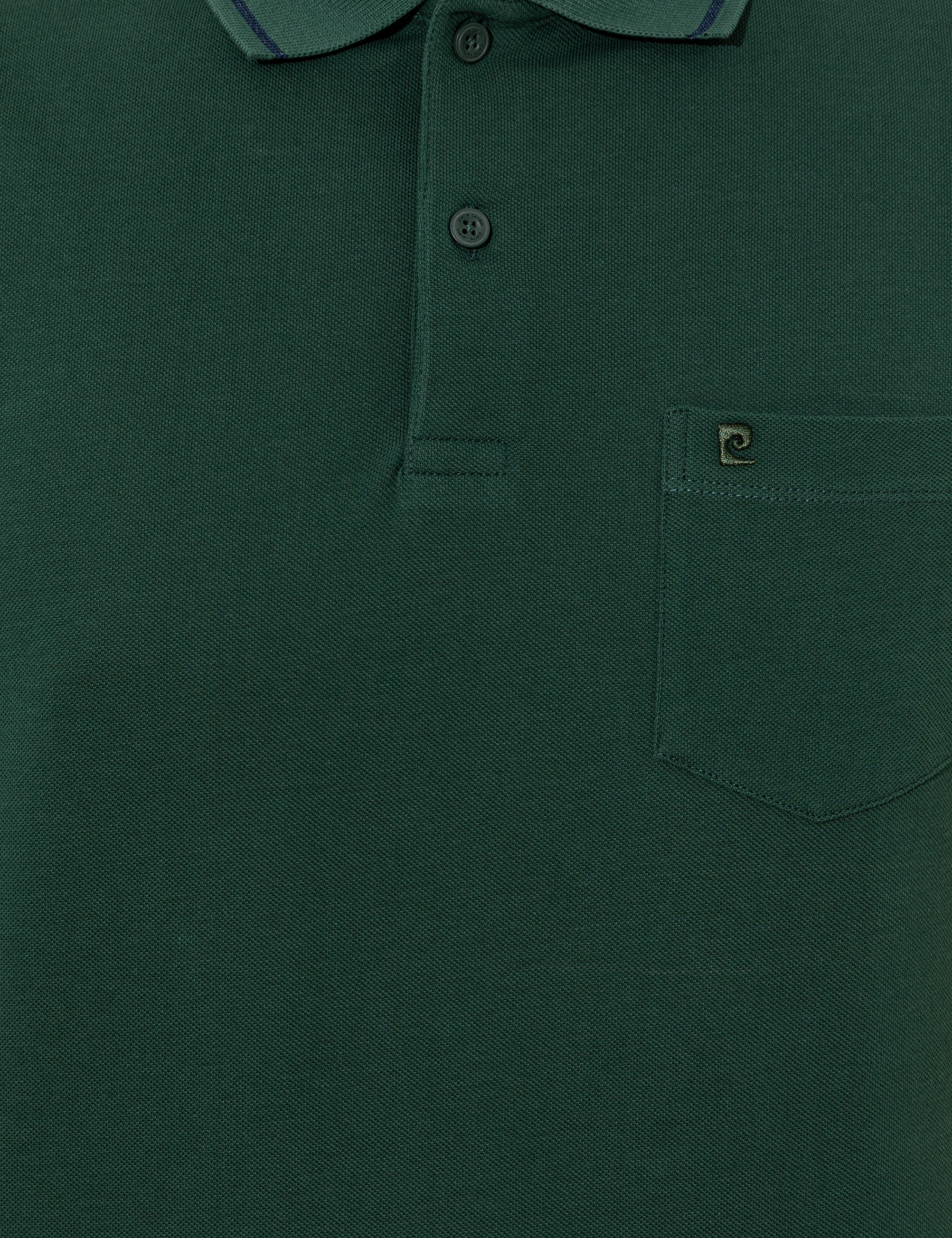 Koyu Yeşil Regular Fit Polo Yaka Basic Tişört