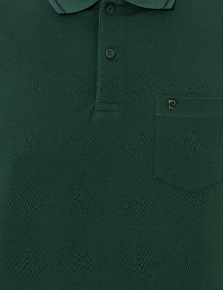 Koyu Yeşil Regular Fit Polo Yaka Basic Tişört - 50252470050