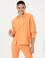 Turuncu Oversize Kapüşonlu Sweatshirt
