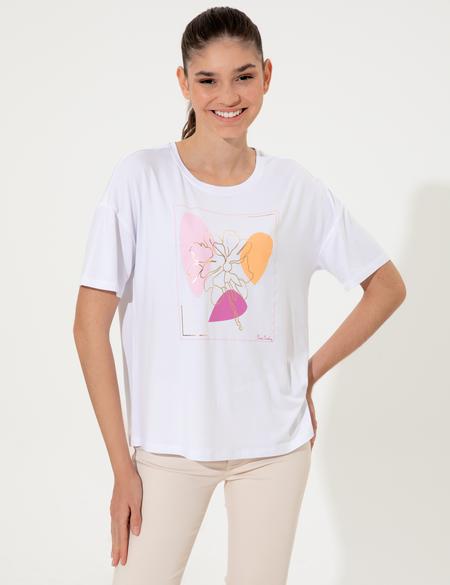 Beyaz Regular Fit Tişört - 50252145002