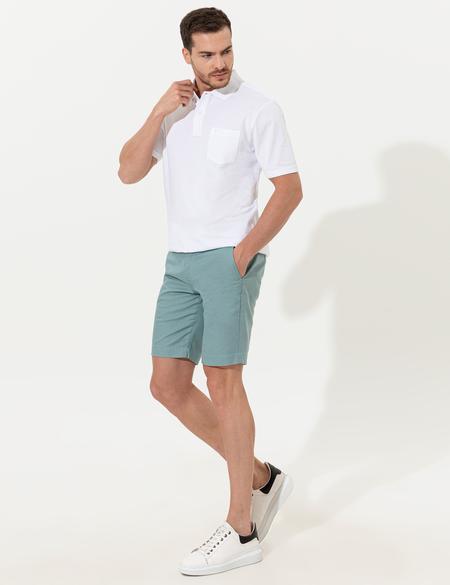 Yeşil Regular Fit Bermuda Şort - 50251541018