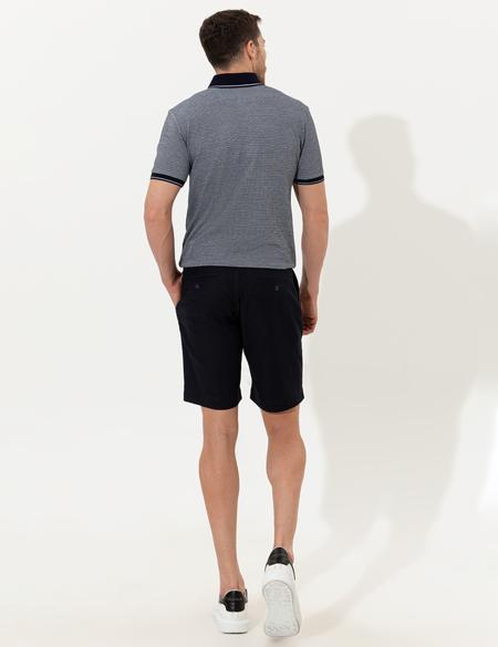 Lacivert Slim Fit Bermuda Şort - 50258898007