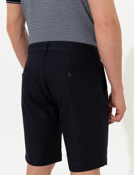 Lacivert Slim Fit Bermuda Şort - 50258898007