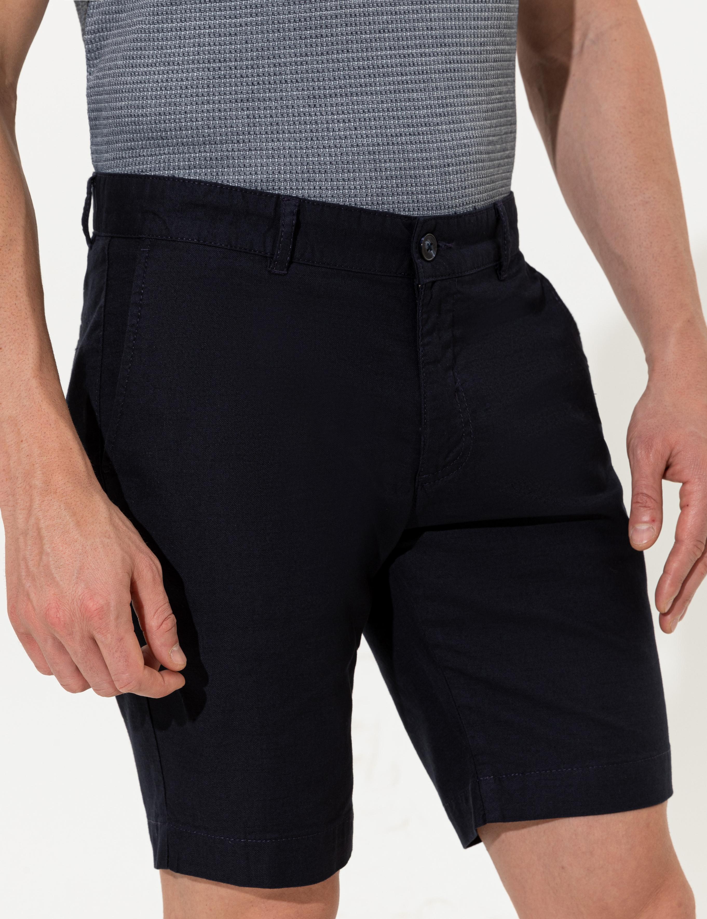 Lacivert Slim Fit Bermuda Şort