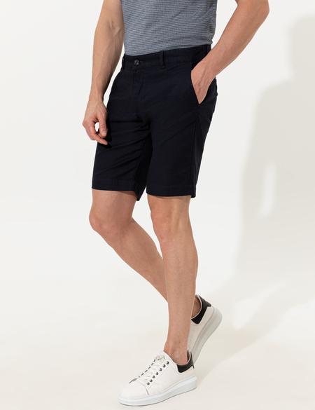 Lacivert Slim Fit Bermuda Şort - 50258898007