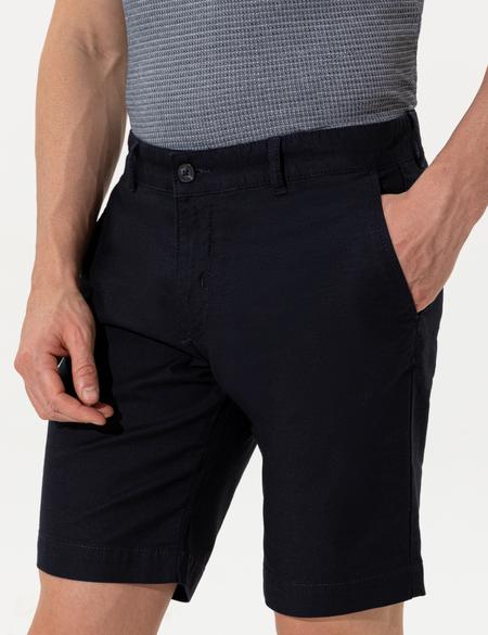 Lacivert Slim Fit Bermuda Şort - 50258898007