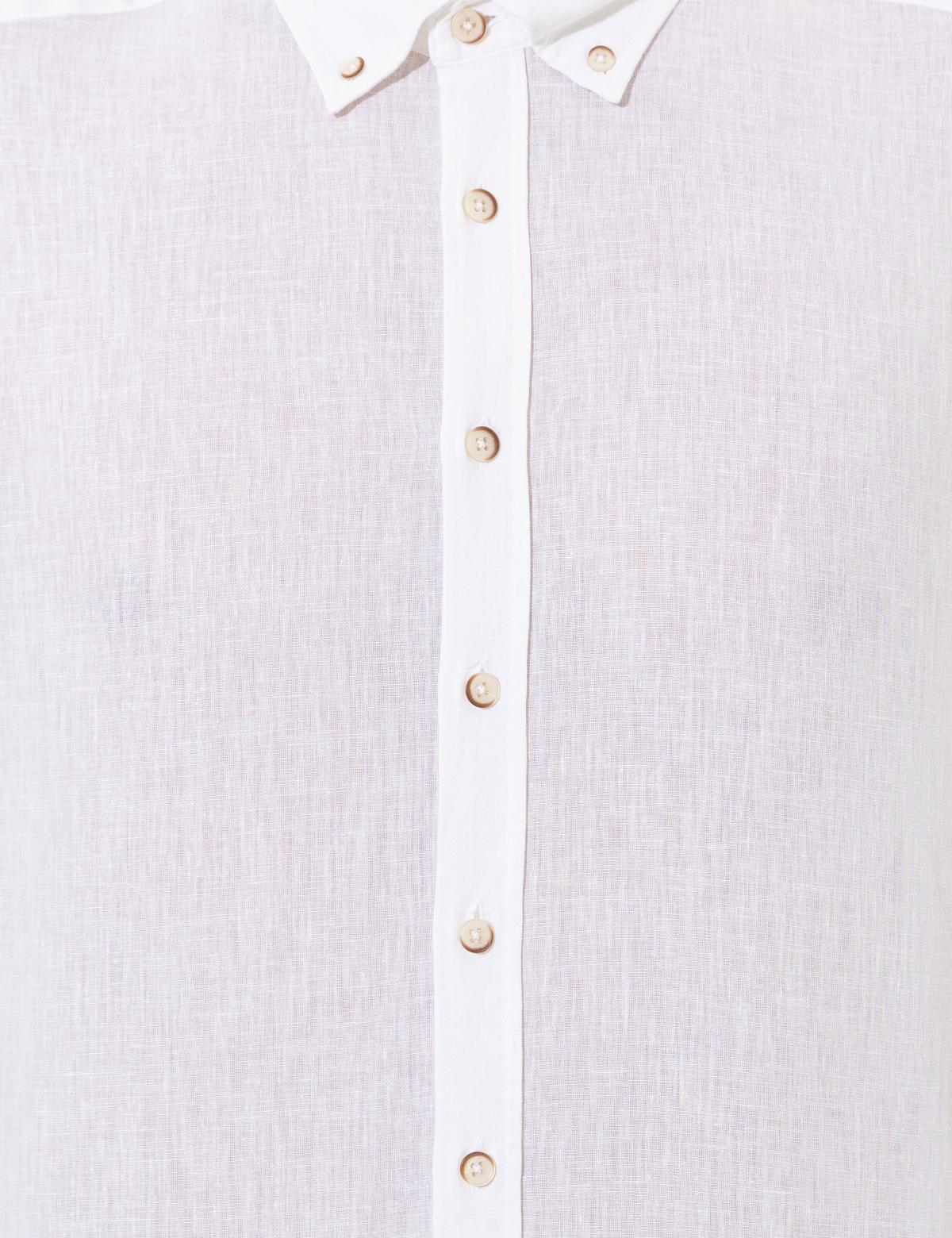 Beyaz Regular Fit Uzun Kollu Gömlek - 50249667041