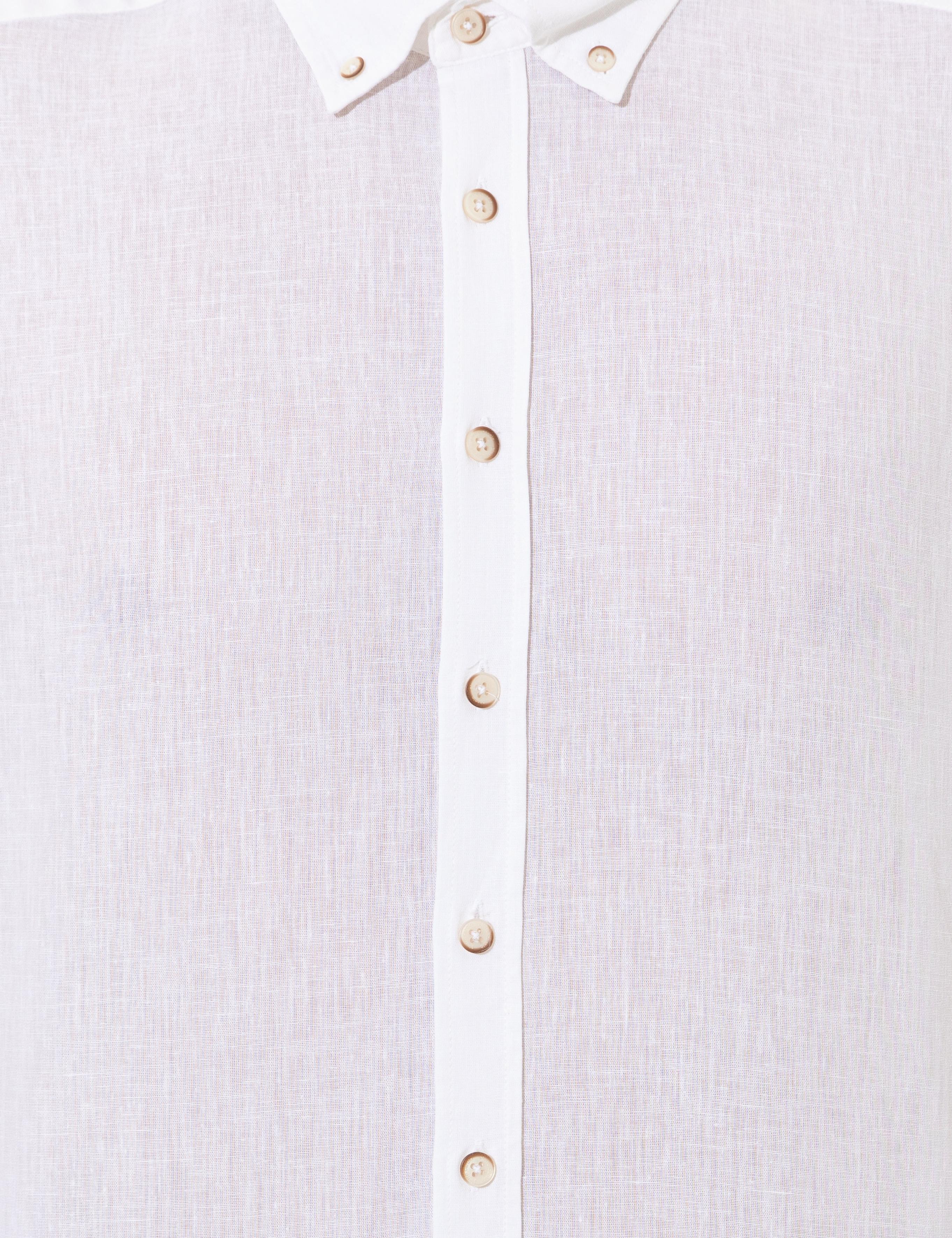 Beyaz Regular Fit Uzun Kollu Gömlek