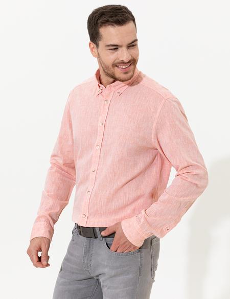 Turuncu Regular Fit Uzun Kollu Gömlek - 50249667091