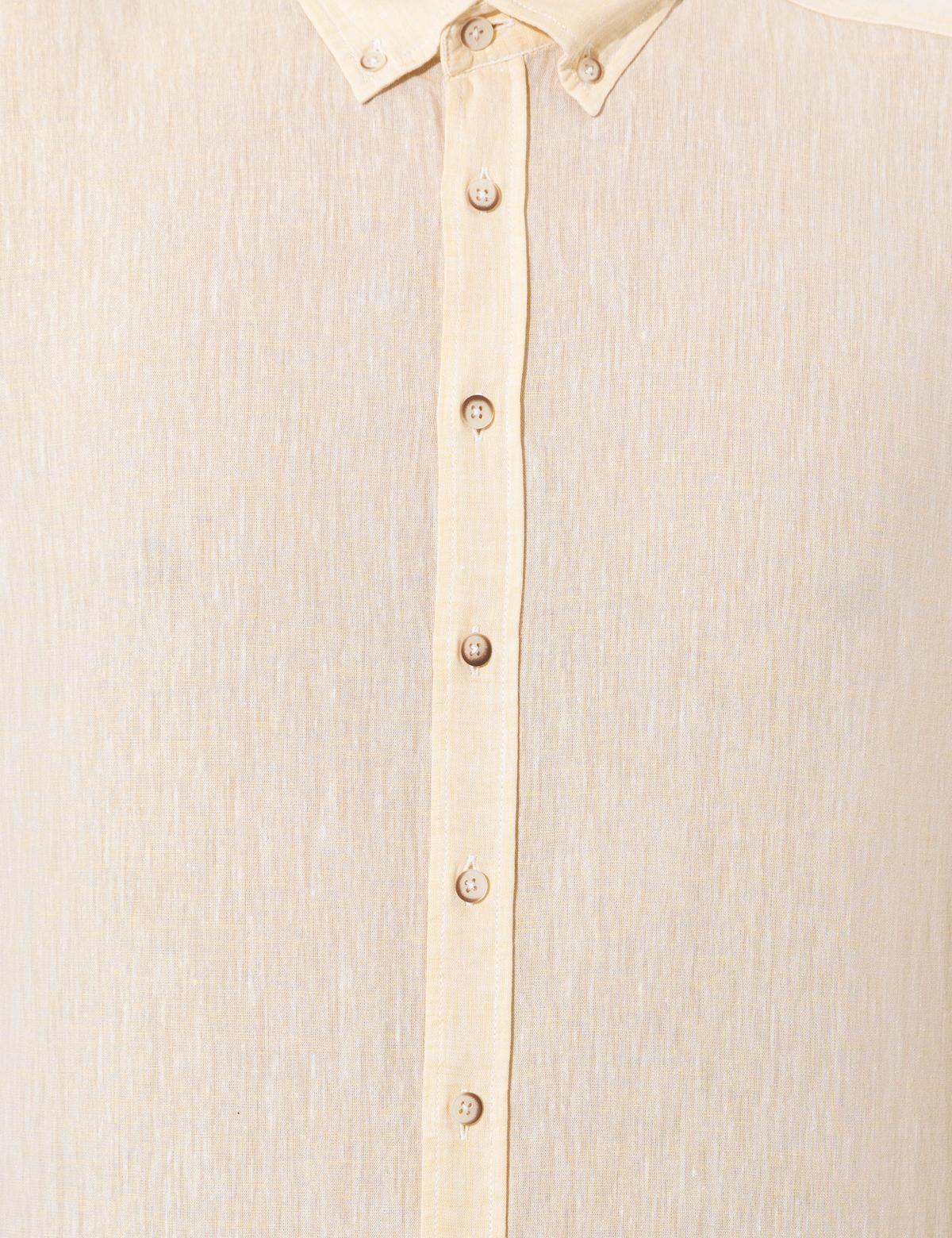 Sarı Regular Fit Uzun Kollu Gömlek - 50249667077