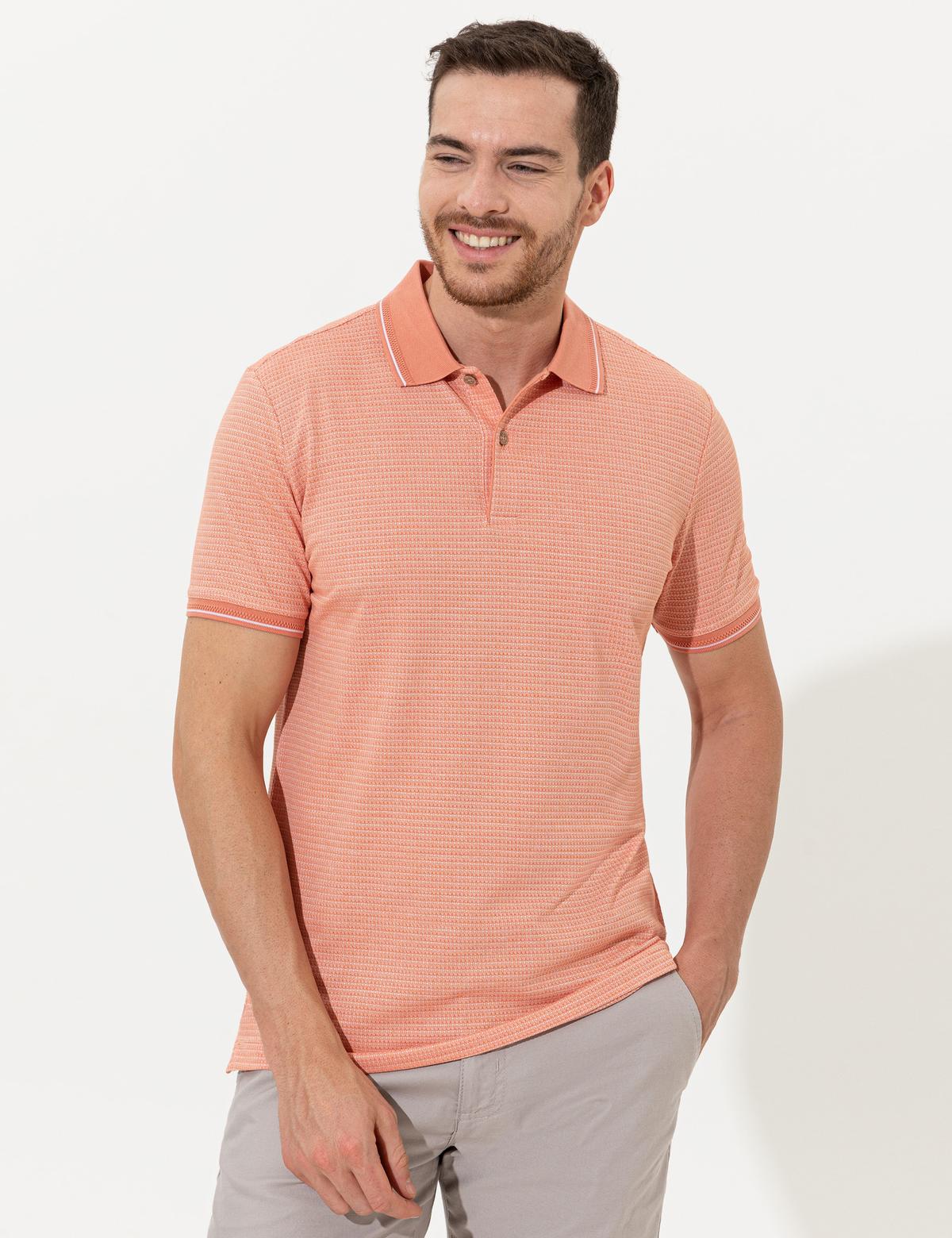 Coral Dokulu Slim Fit Polo Yaka Tişört - 50250208039