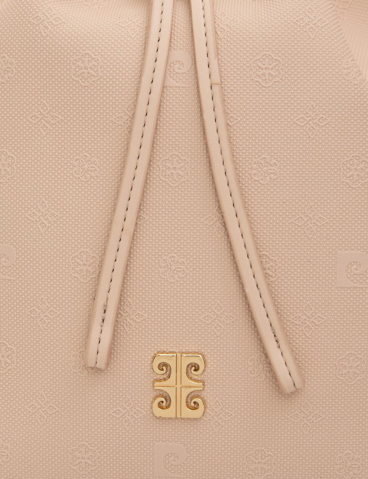 Bej Büzgülü Çanta - 50261497006