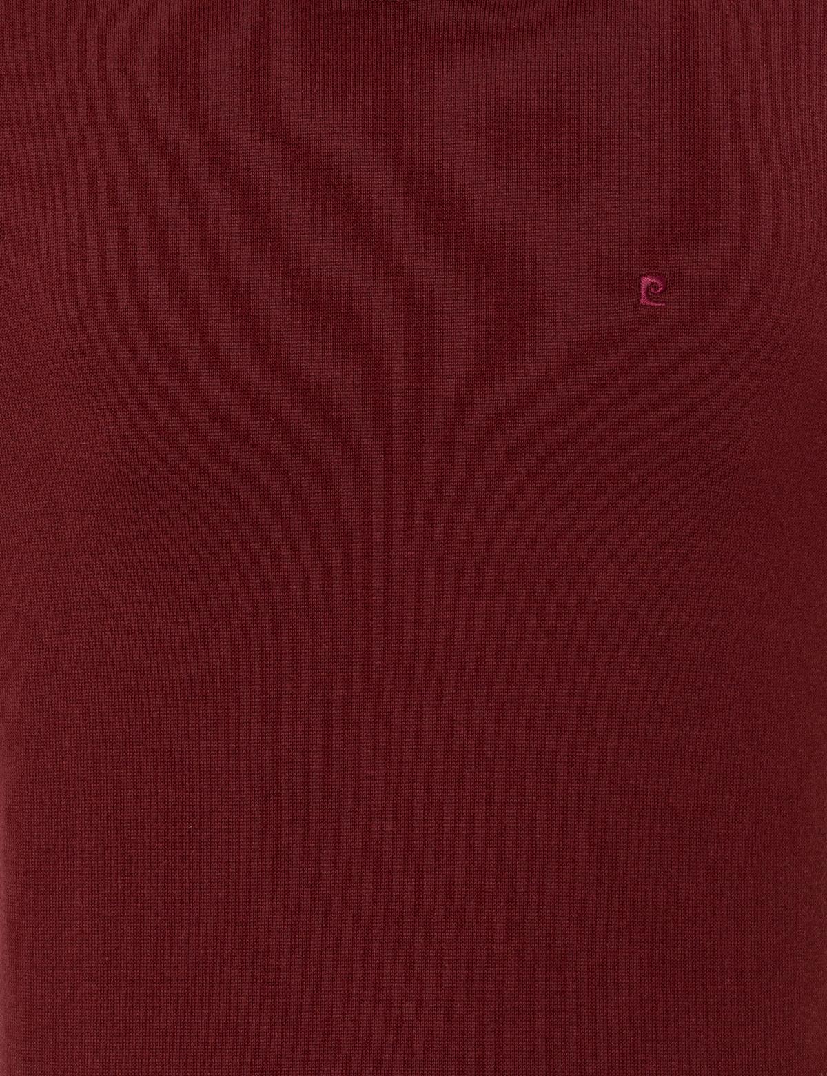 Bordo Slim Fit Bisiklet Yaka Basic Triko Kazak - 50257290010